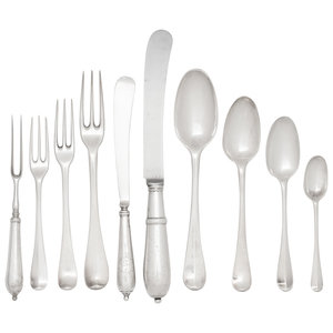 An English Silver Flatware