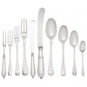 An English Silver Flatware Ser