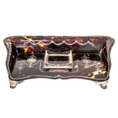 AN ENGLISH SILVER INLAID SHELL
