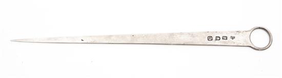 An English Silver Meat Skewer
