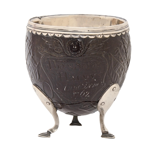 An English silver mounted