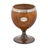 An English silver mounted coco