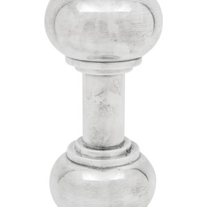 An English Silver-Plate Dumbbell