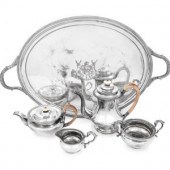 An English Silver-Plate Four-P
