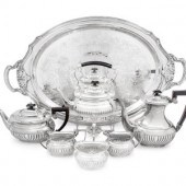 An English Silver-Plate Tea Se