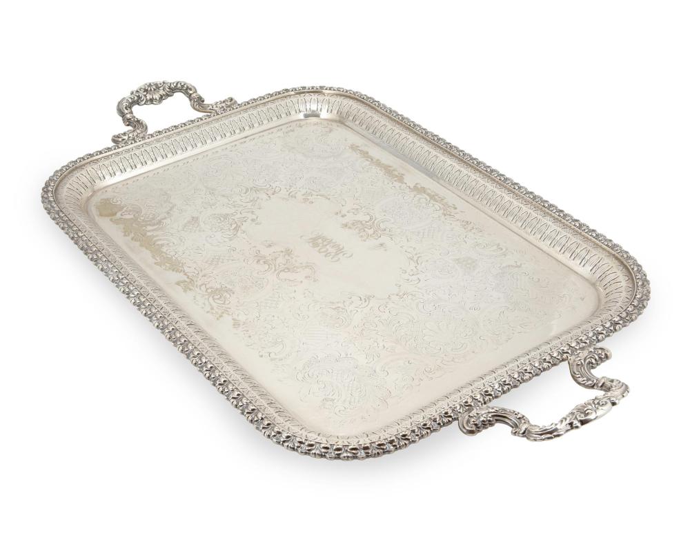 AN ENGLISH SILVER-PLATED BUTLER'S