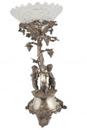 AN ENGLISH SILVER-PLATED CENTE