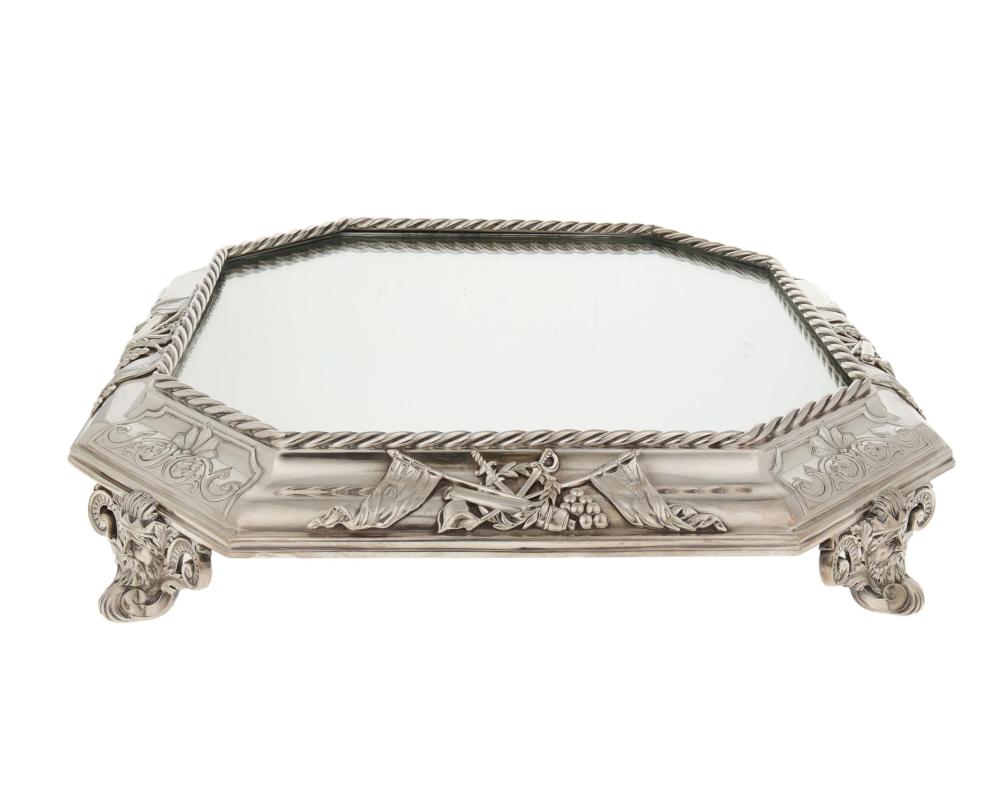 AN ENGLISH SILVER-PLATED PLATEAU