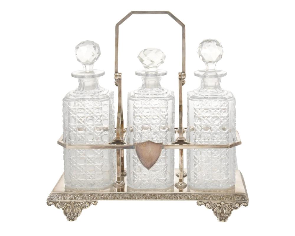 AN ENGLISH SILVER-PLATED TANTALUS