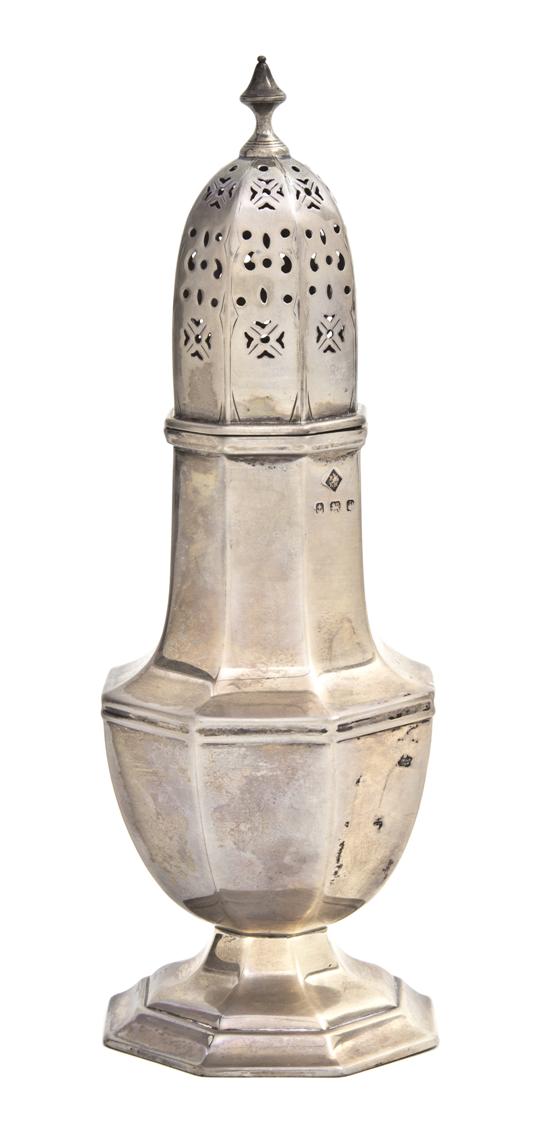 *An English Silver Sugar Caster