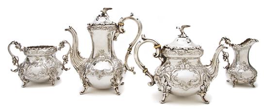 An English Silver Tea and Coffee