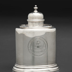 An English Silver Tea Caddy