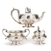 AN ENGLISH SILVER TEA SET, MAR