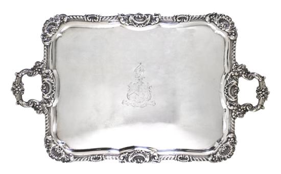 An English Silver Tray JF & Co.