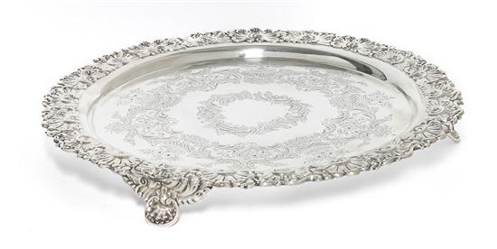 An English Silver Tray Marples