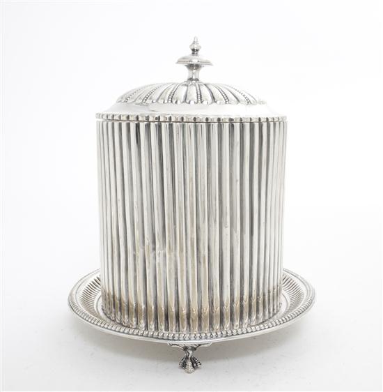 * An English Silverplate Biscuit