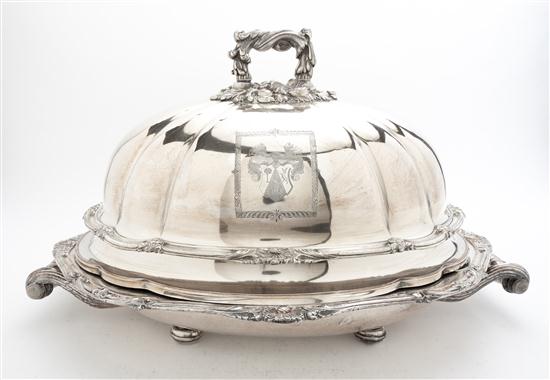 An English Silverplate Cloche on