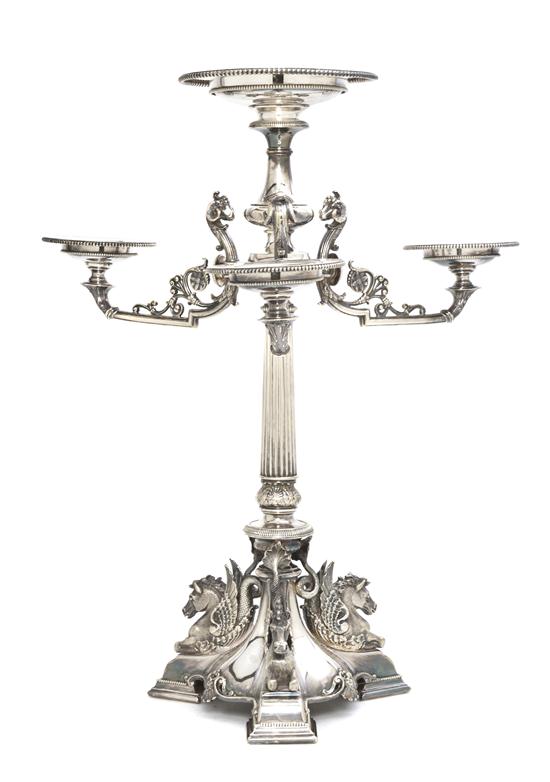An English Silverplate Epergne