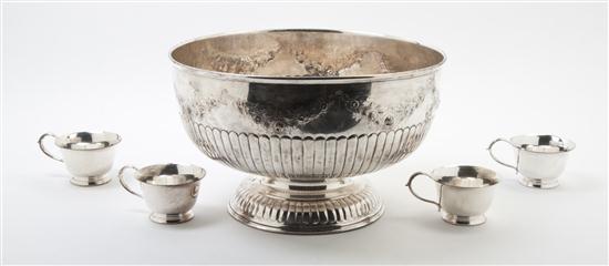 An English Silverplate Punch Bowl