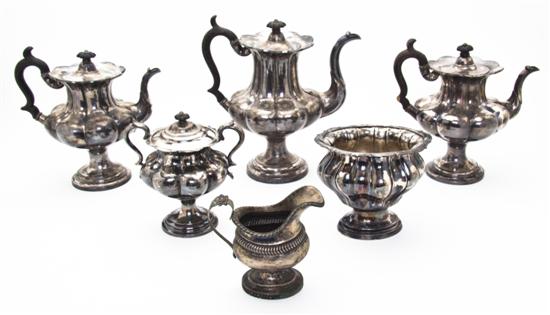 An English Silverplate Tea Set