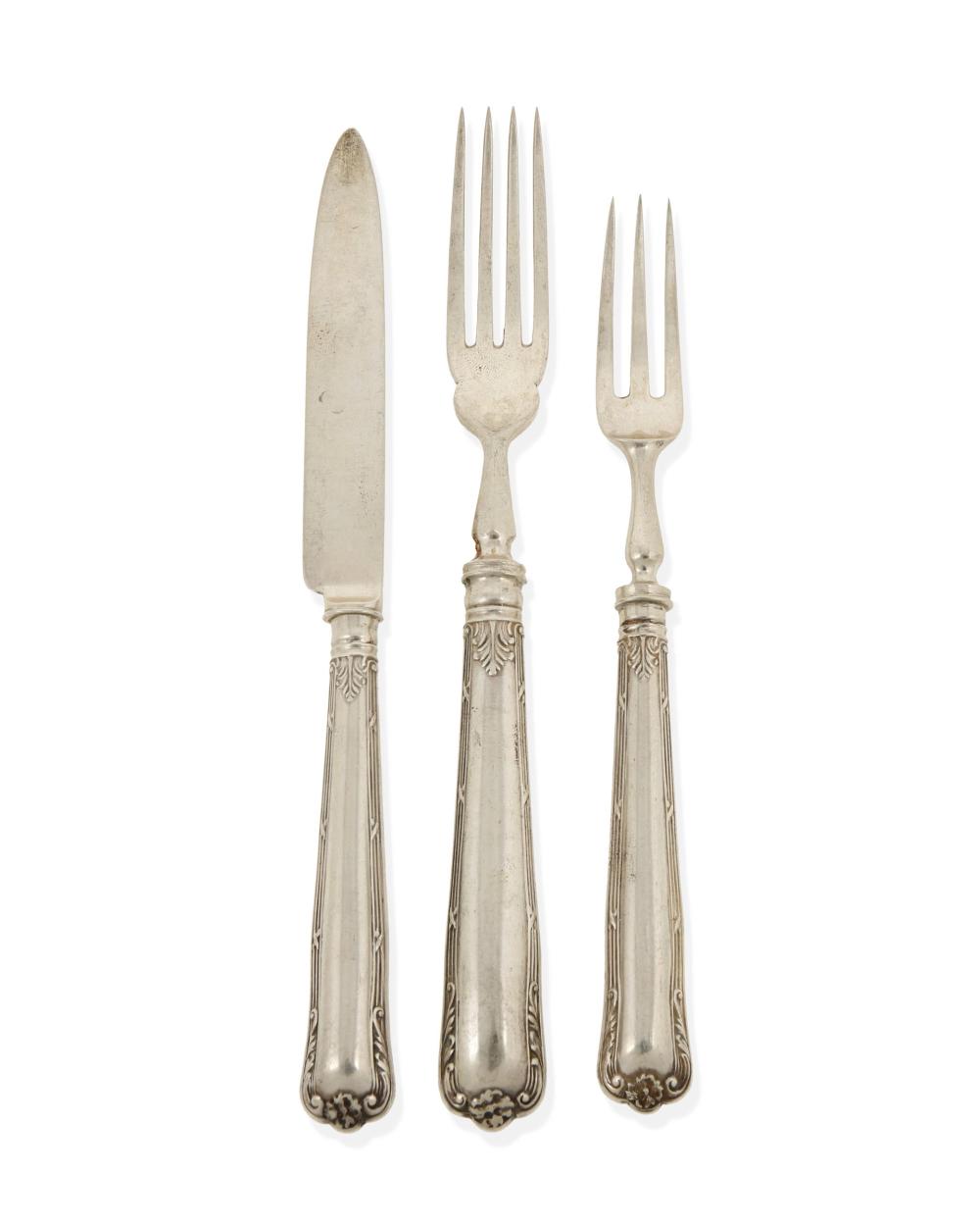 AN ENGLISH STERLING SILVER FRUIT