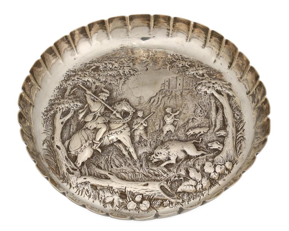AN ENGLISH STERLING SILVER TRAYAn