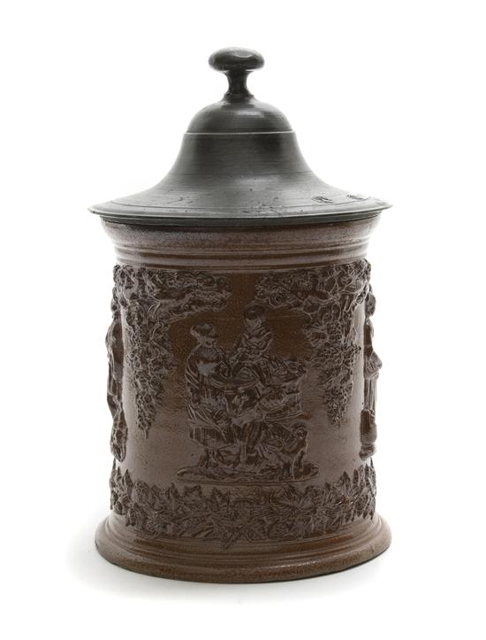 An English Stoneware Tobacco Jar