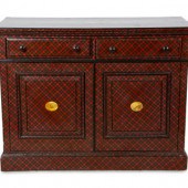 An English Tartanware Cabinet