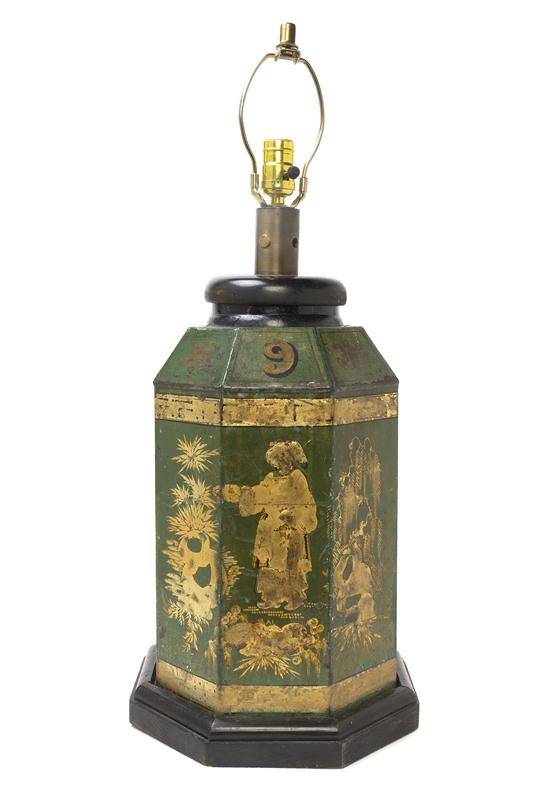 *An English Tole Tea Canister of