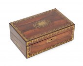 AN ENGLISH WALNUT LAP DESK, BY