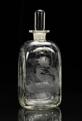 An Engraved Glass Decanter