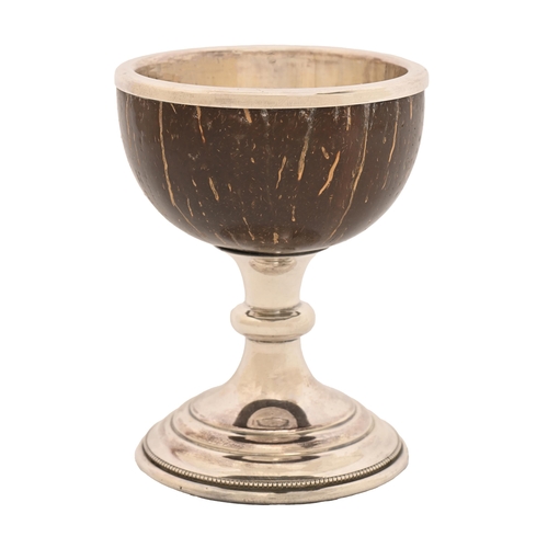 An EPNS mounted coconut cup,