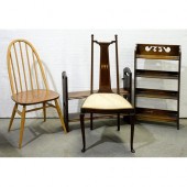 An Ercol ash dining chair, an