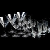 An Etched Glass Partial Stemwa