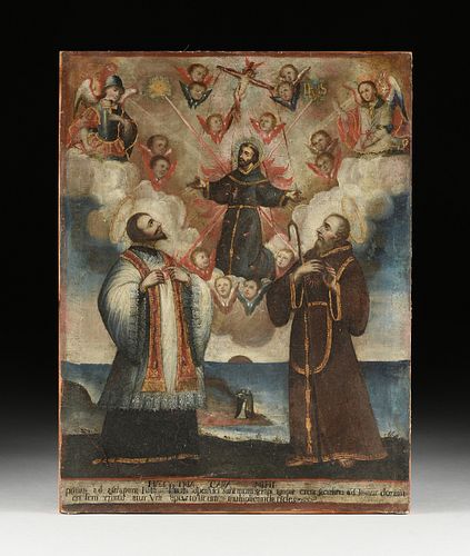 AN EX VOTO PAINTING, "ST. FRANCIS