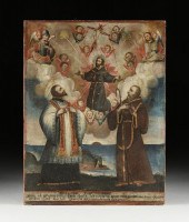 AN EX VOTO PAINTING, "ST. FRAN