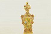AN EXQUISITE BLUE-GLAZED GILT-