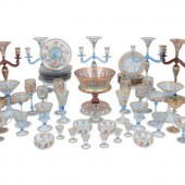 An Extensive Enameled Glass Ta