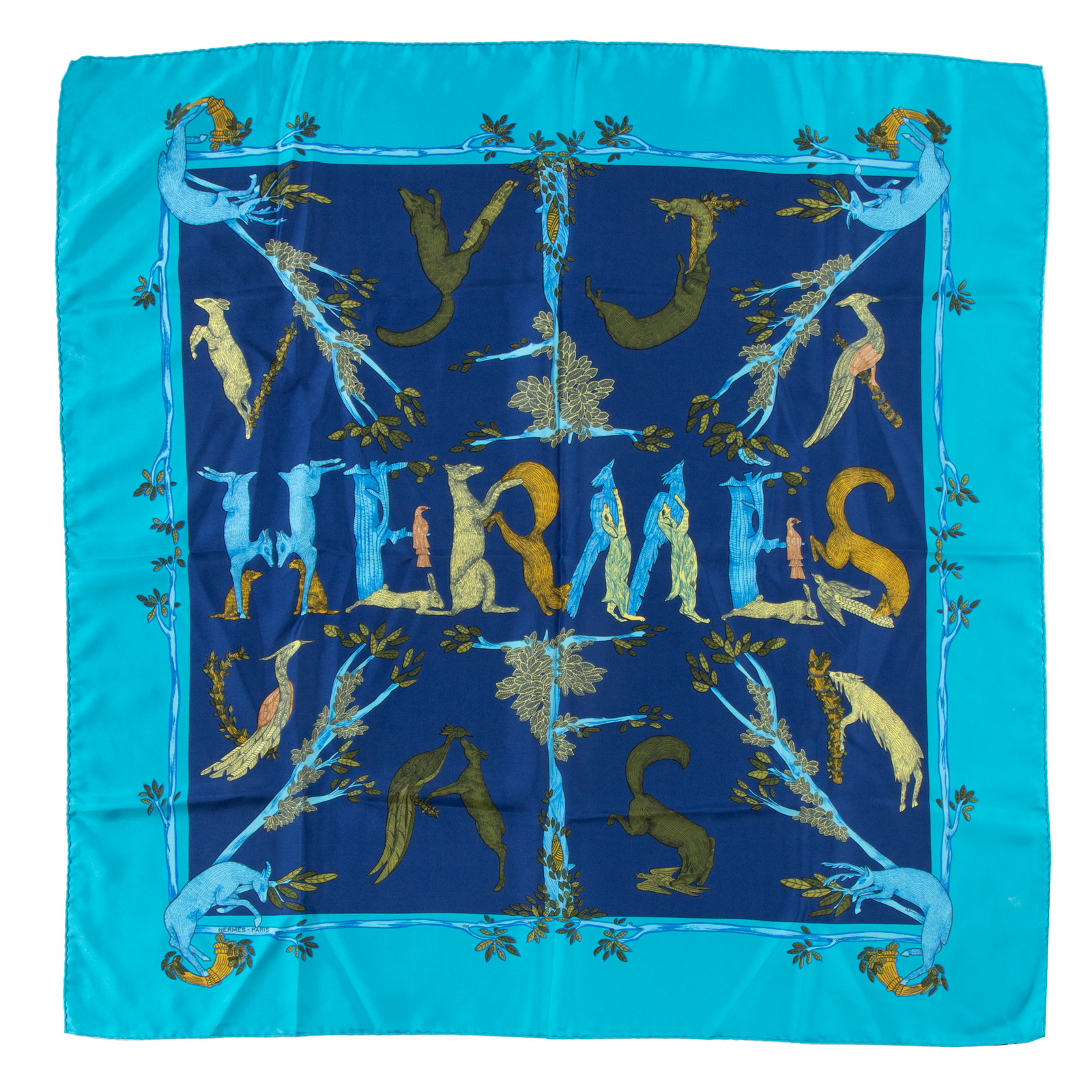 AN HERMES "ALPHABET III" SCARF 90
