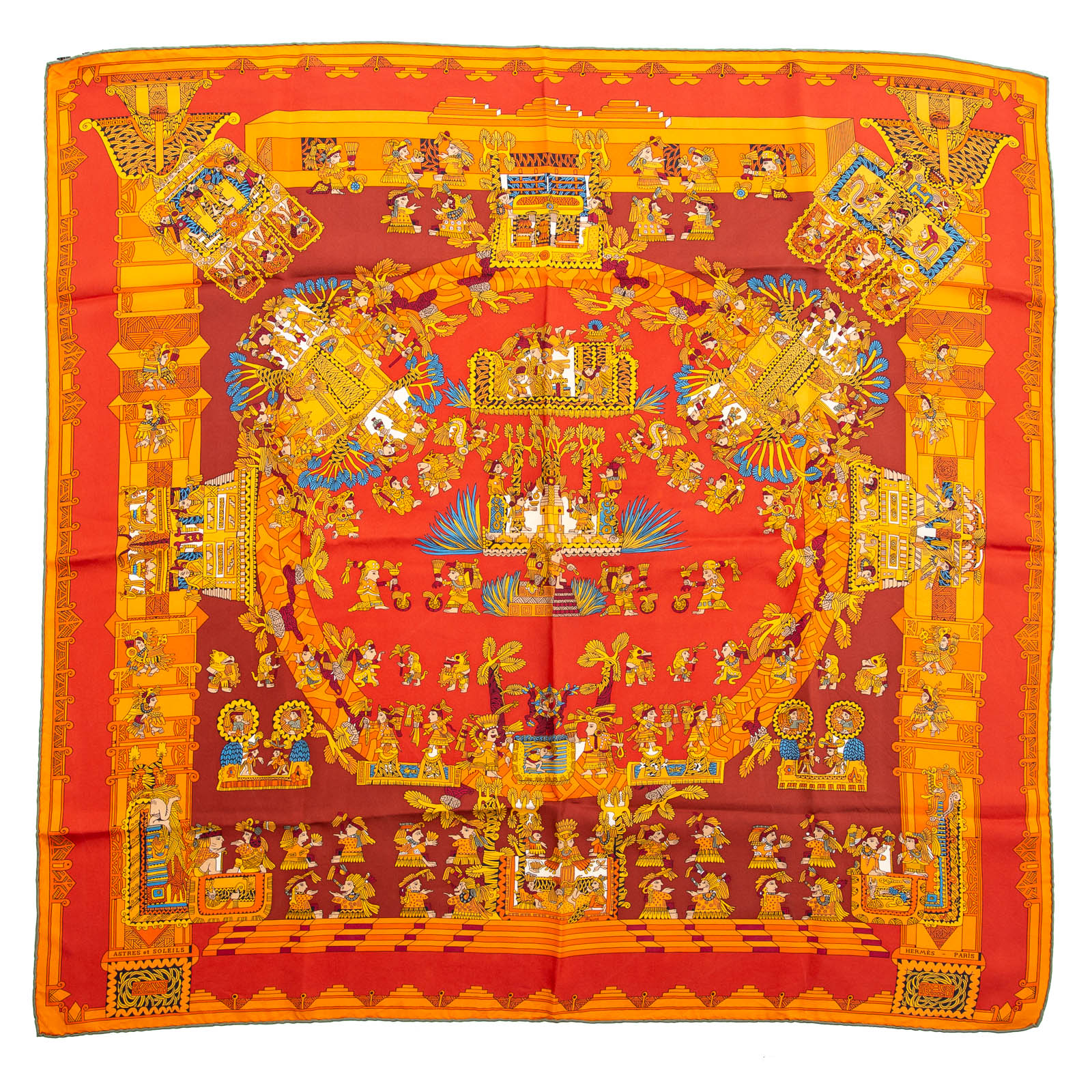 AN HERMES "ASTRES ET SOLEILS" SCARF