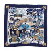 AN HERMES "AUTOMOBILE" SCARF 9