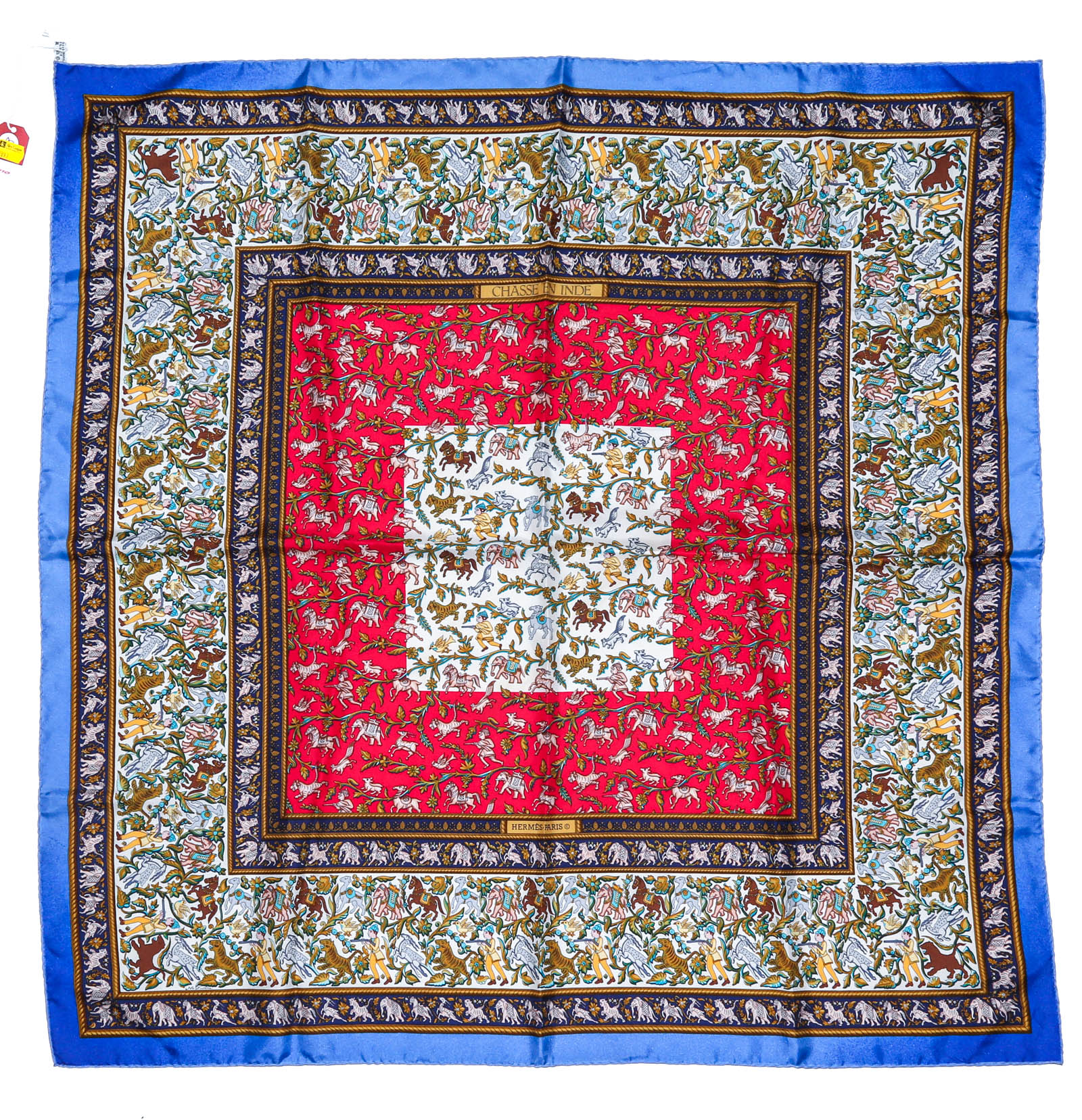AN HERMES "CHASSE EN INDE" SCARF 90