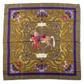 AN HERMES "CHEVAL TURC" SILK S