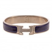 AN HERMES CLIC H BRACELET A bl