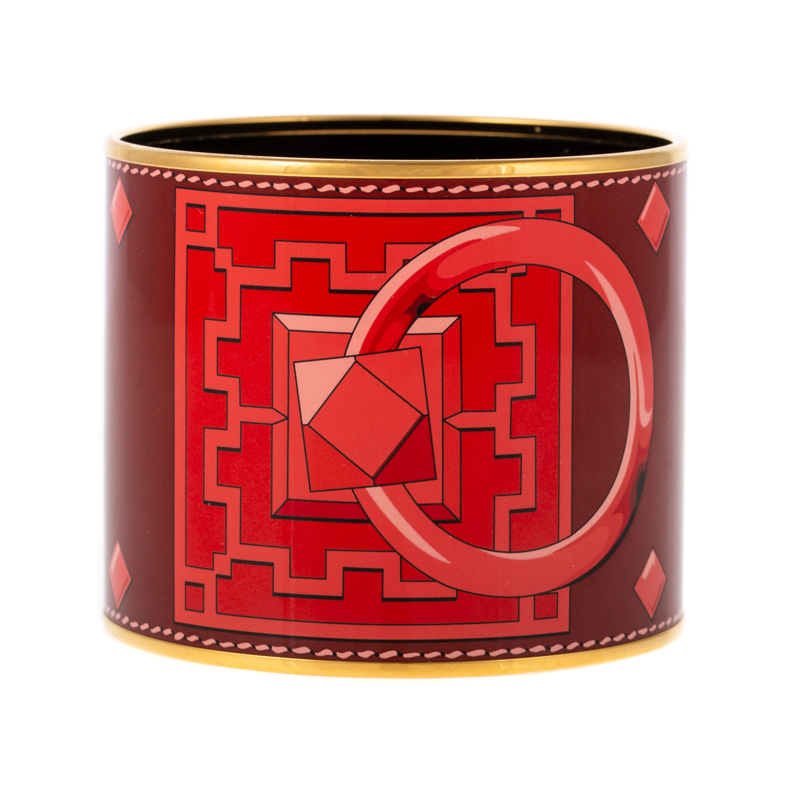AN HERMES ENAMEL COLLIER DE CHIEN