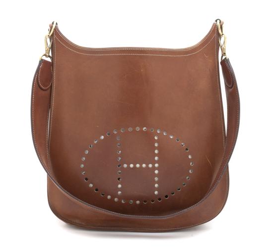 An Hermes 'Evelyne' Cognac Barrenia