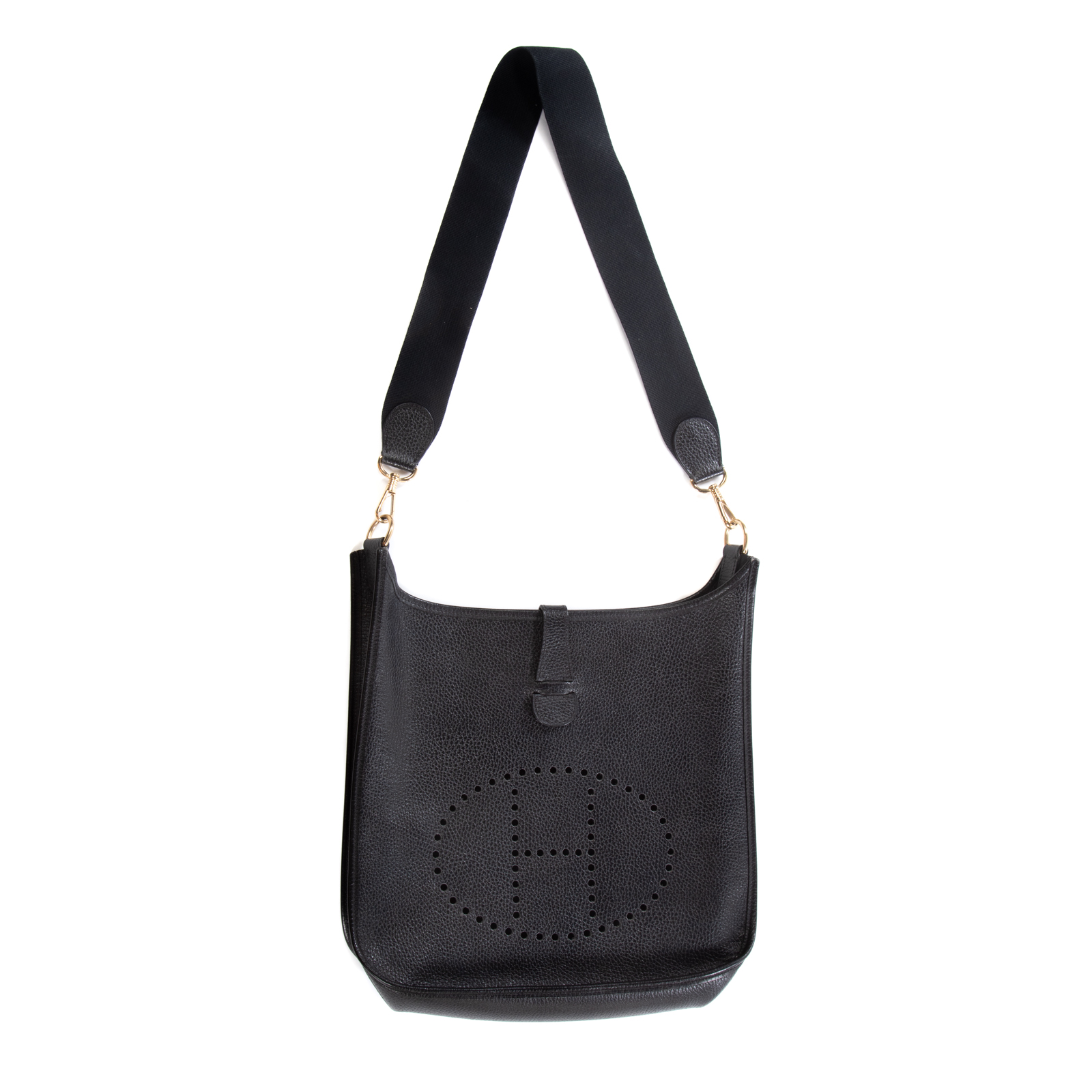 AN HERMES EVELYNE I GM A black Togo