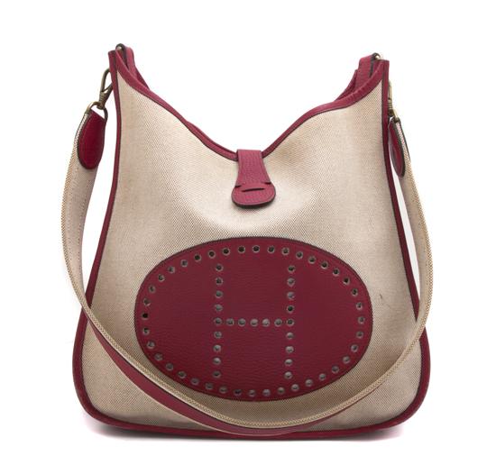 An Hermes 'Evelyne' Red Calf and