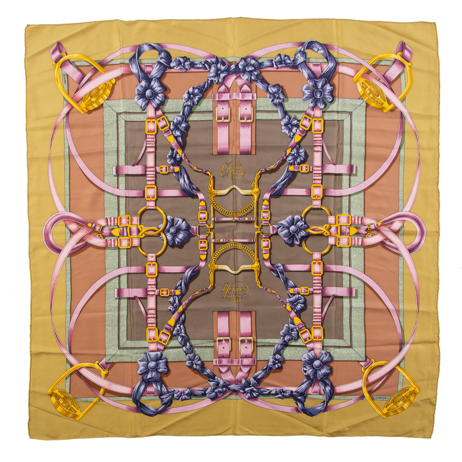 AN HERMES "GRAND MANEGE" SILK SCARF