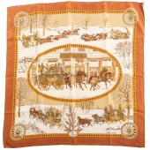 AN HERMES "HIVER EN POSTE" SCA